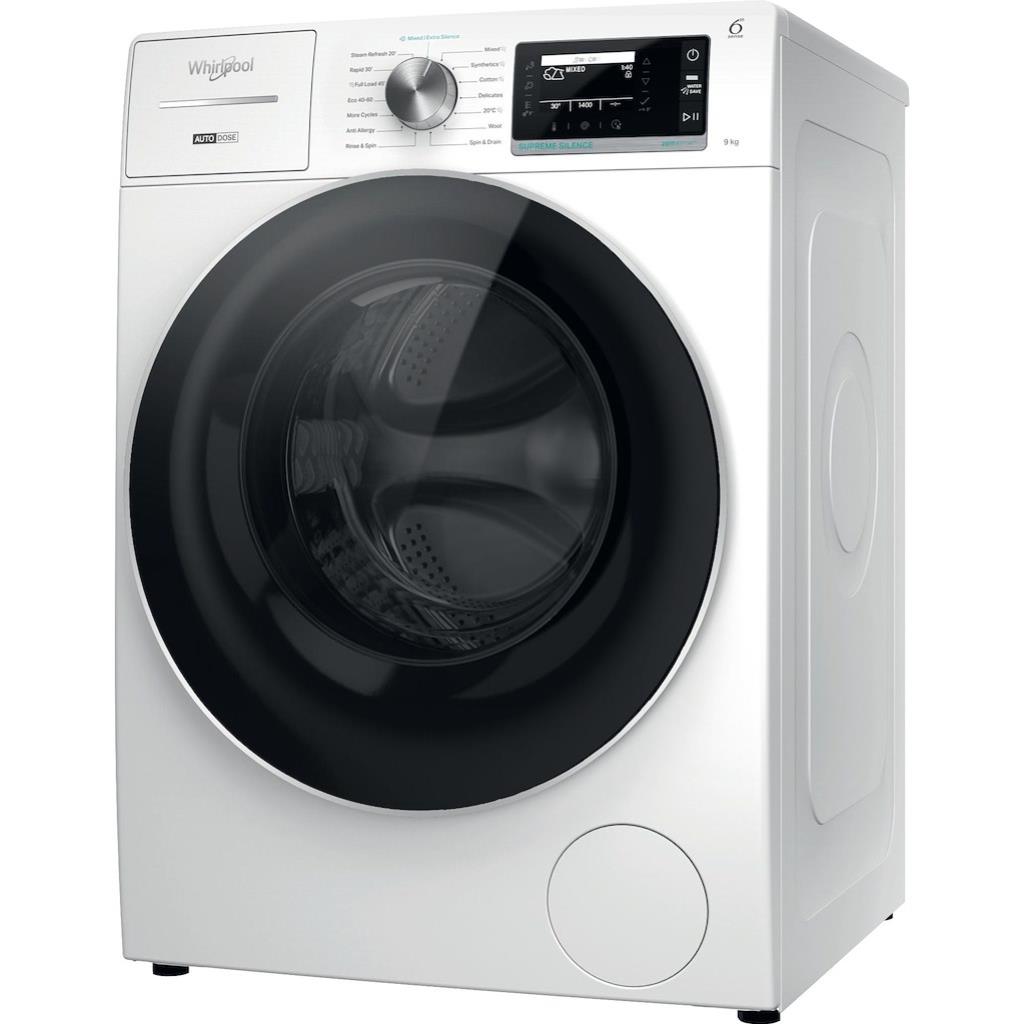 Whirlpool W8 99AD SILENCE UK washing machine angled view