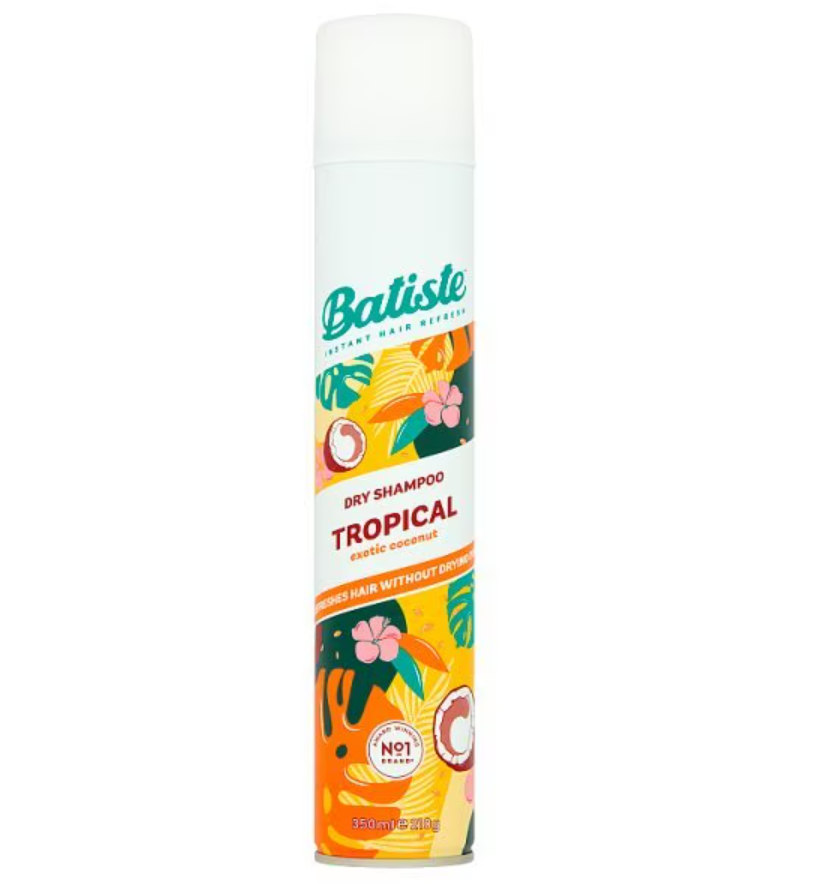 Batiste Dry Shampoo Tropical, Exotic Coconut Fragrance Dry Hair Shampoo.