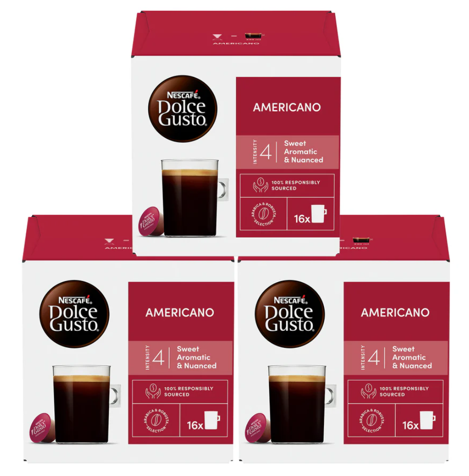 NESCAFE Dolce Gusto Americano Coffee Pods Pack of 3 | Elagili