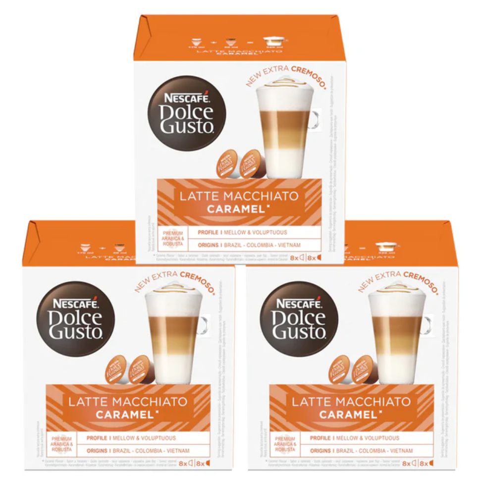 Nescafé Dolce Gusto Caramel Latte Macchiato Coffee Pods Pack of 3 | Elagili