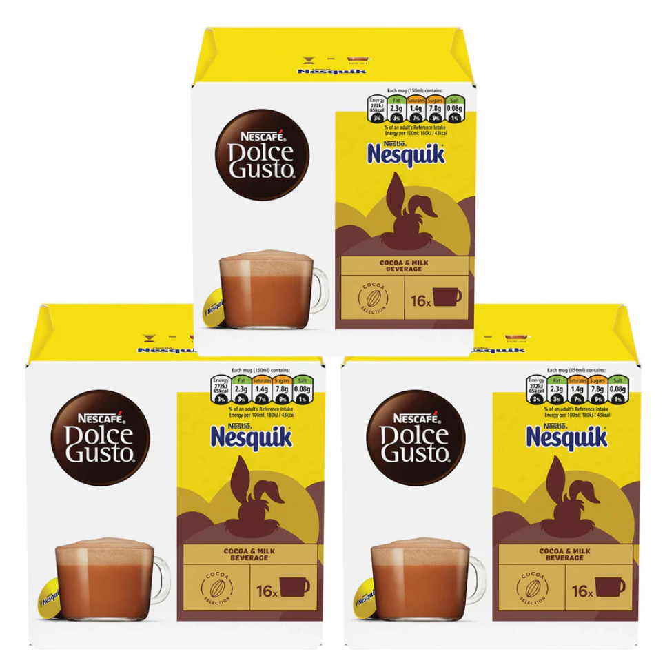 Dolce Gusto Nesquik Hot Chocolate Pods Pack of 3 | UK