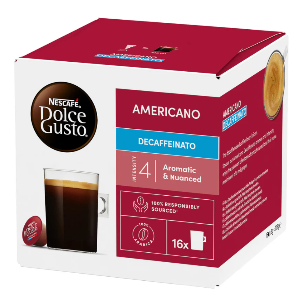 Dolce Gusto Americano Decaffeinato Coffee Pods x16 | Elagili