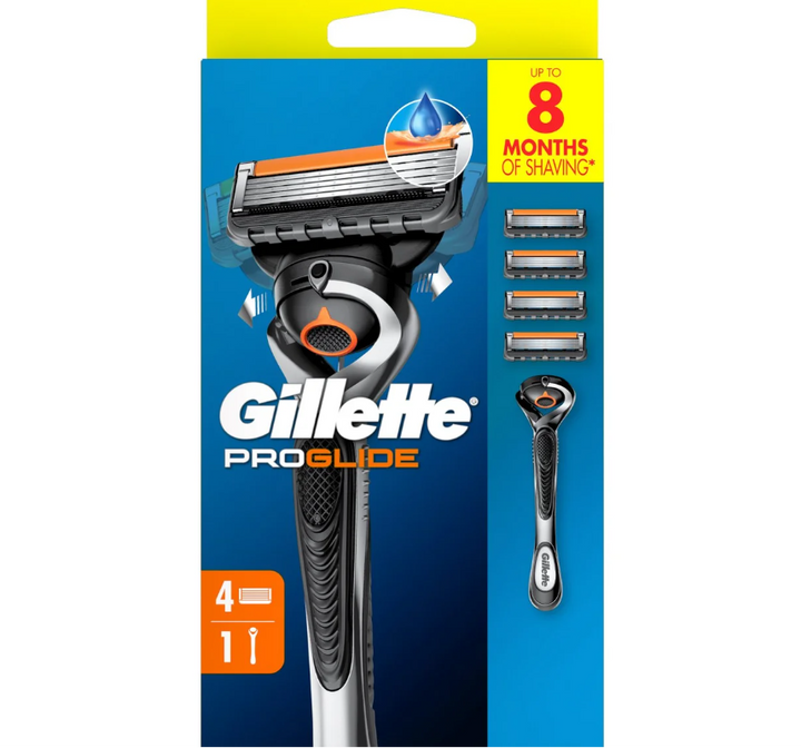 Gillette ProGlide Men's Razor Handle + 4 Blades
