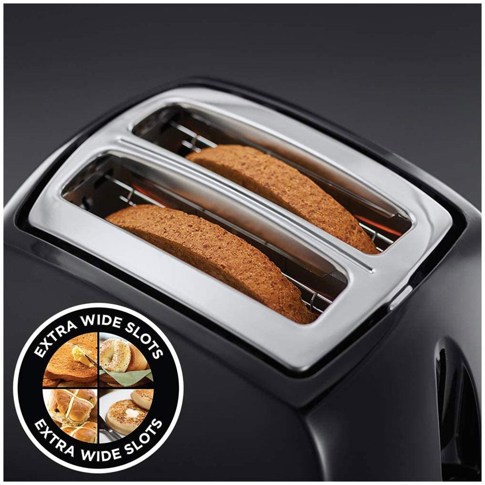 Textures 2 slice Toaster - Black