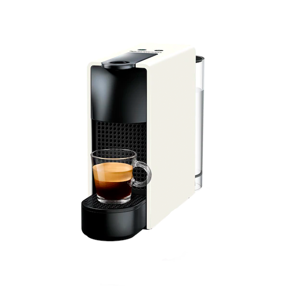 Nespresso Essenza Mini XN111110 White - angled brewing view