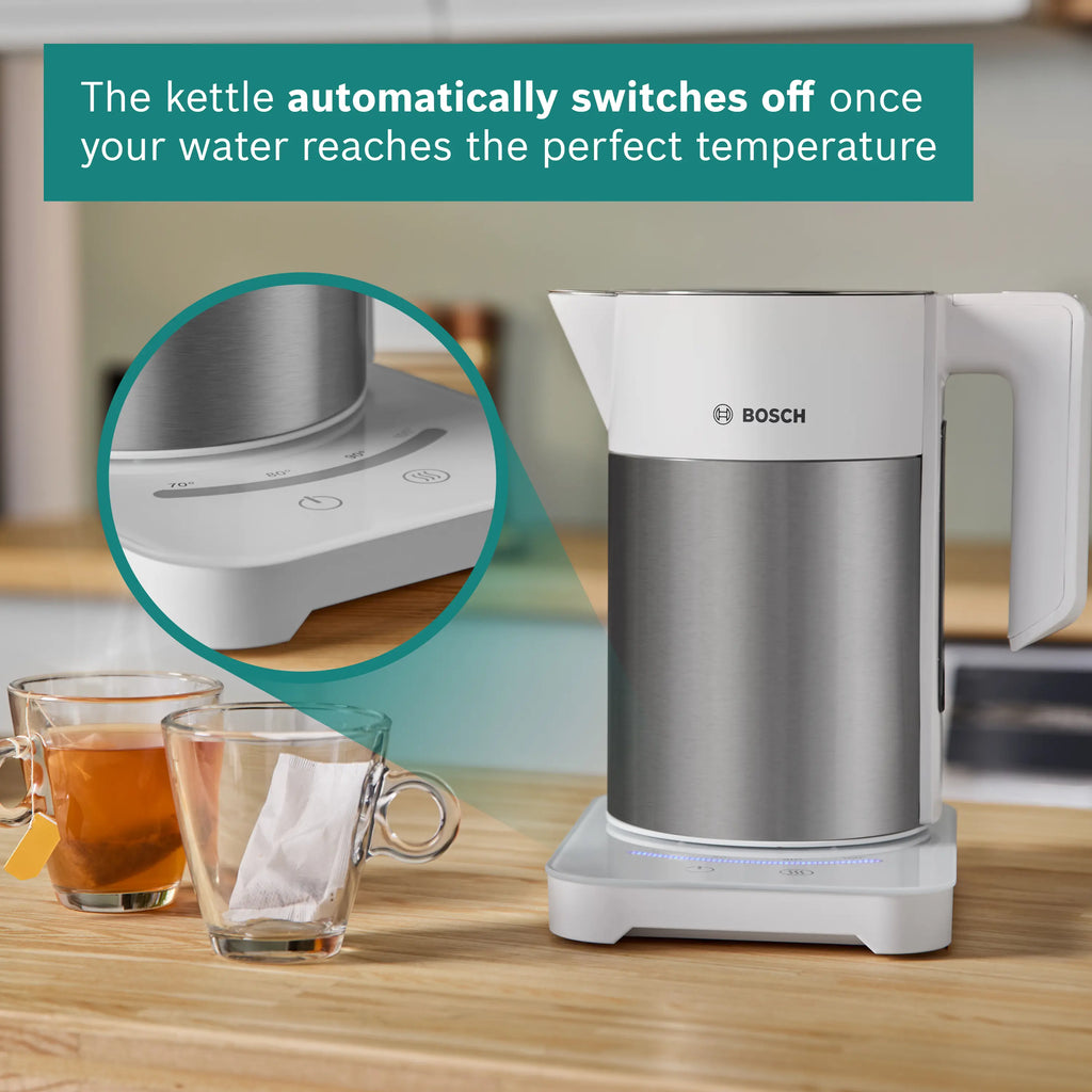 Bosch Sky TWK7201GB Variable Temperature Kettle 1.7L - Brushed Steel