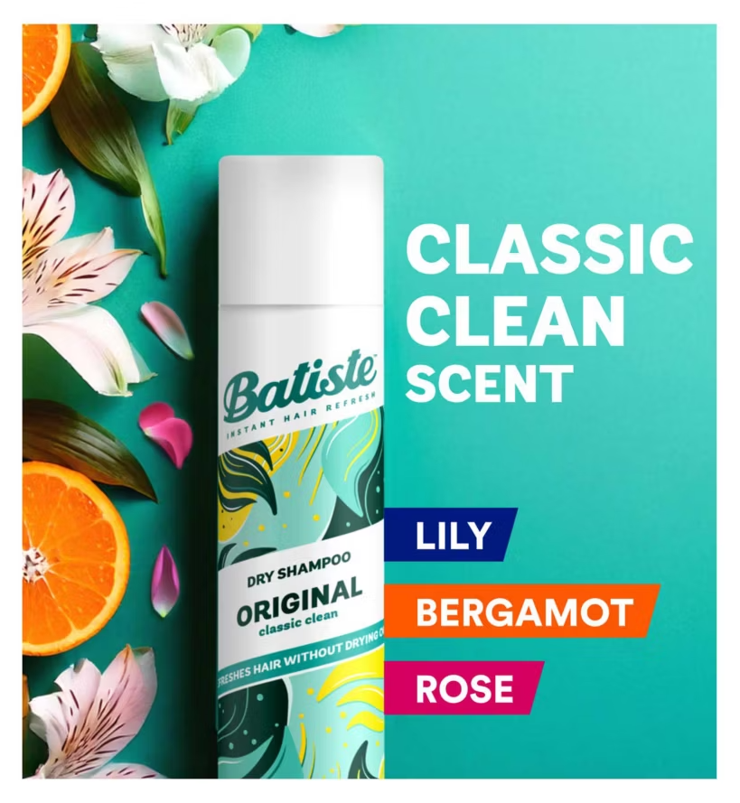 Batiste Dry Shampoo Original, Classic Fresh Fragrance Dry Hair Shampoo