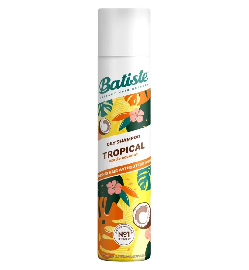 Batiste Dry Shampoo Tropical, Exotic Coconut Fragrance Dry Hair Shampoo.