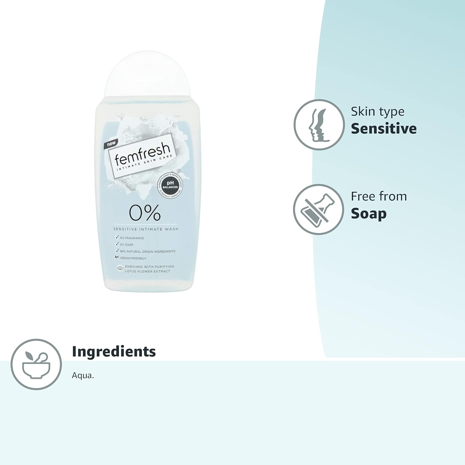 Femfresh sensitive 0% Wash 250ml