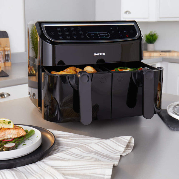 Salter EK6368 8.2L Dual Air Fryer - Black