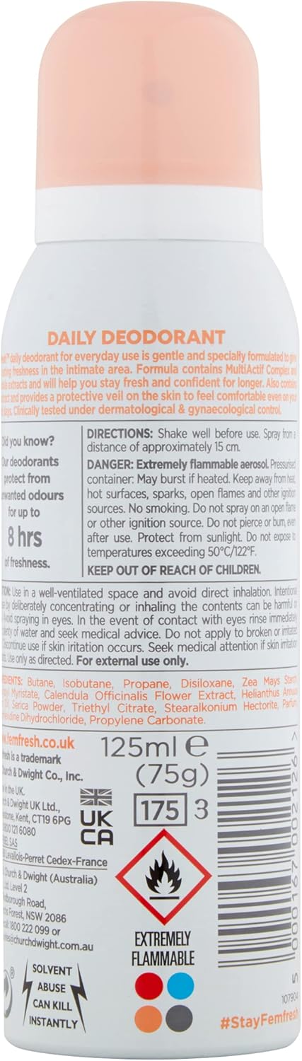 Femfresh deodorant spray 125ml