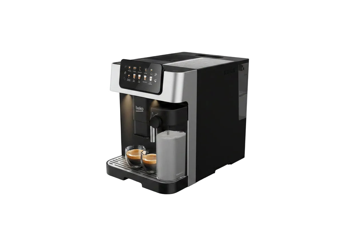 Beko CaffeExperto CEG7304X bean-to-cup coffee machine with milk jug - front view