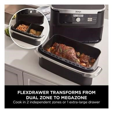 Ninja Foodi FlexDrawer AF500UK 10.4L Dual Air Fryer - Black