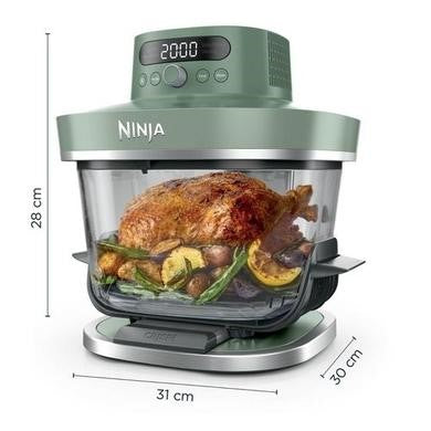 Ninja CRISPi Pro AS090UKGN 5-in-1 Glass Air Fryer - Moss Green