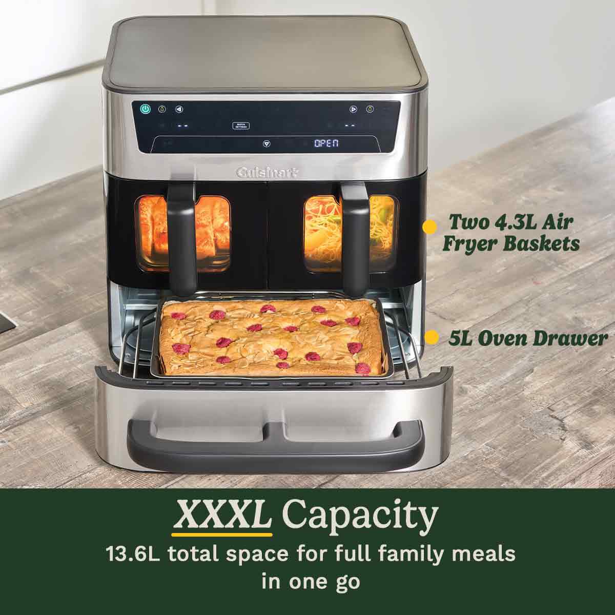 Cuisinart Tri Zone AFT13XSSU 13.6L Air Fryer & Oven - Stainless Steel
