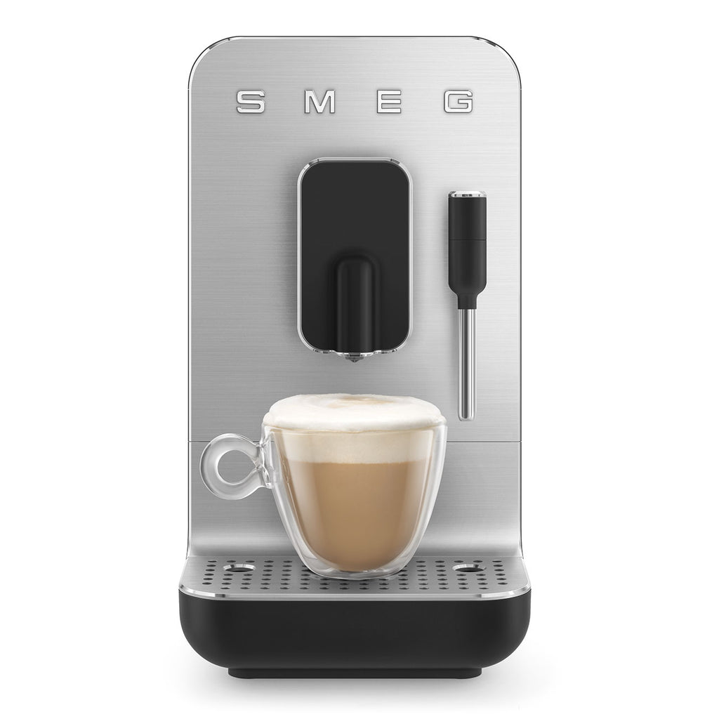 Smeg BCC12BLMUK Bean to Cup Coffee Machine with Milk Frother – Matte Black