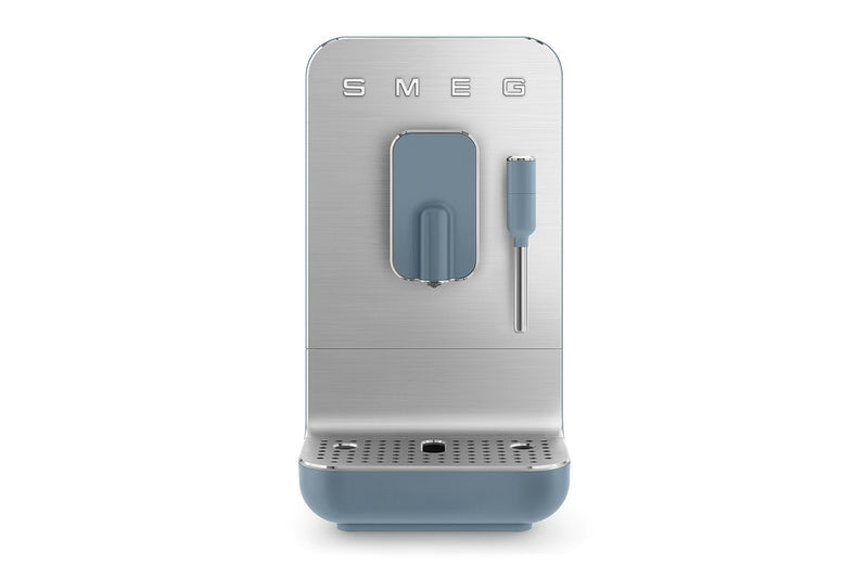 Smeg BCC12SBMUK Bean to Cup Coffee Machine with Milk Frother – Matte Storm Blue