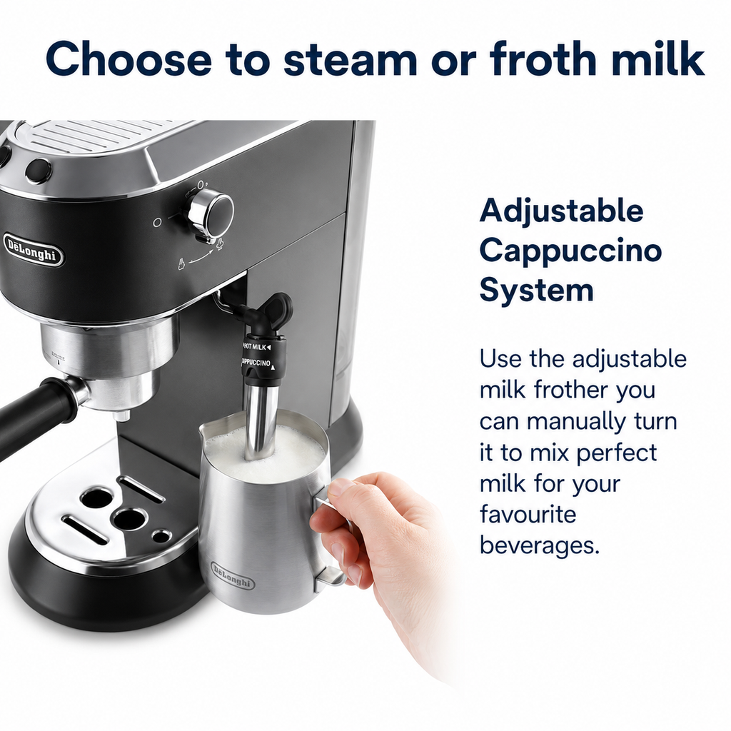 De'Longhi Dedica Style EC685.BK black espresso machine - product view 4