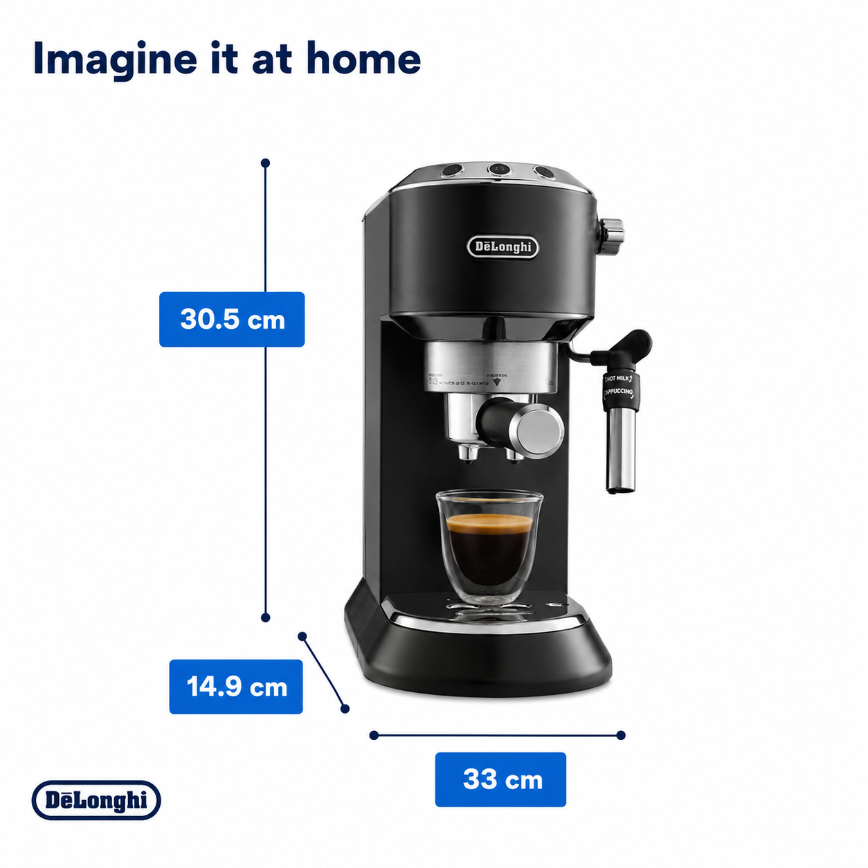 De'Longhi Dedica Style EC685.BK black espresso machine - product view 5
