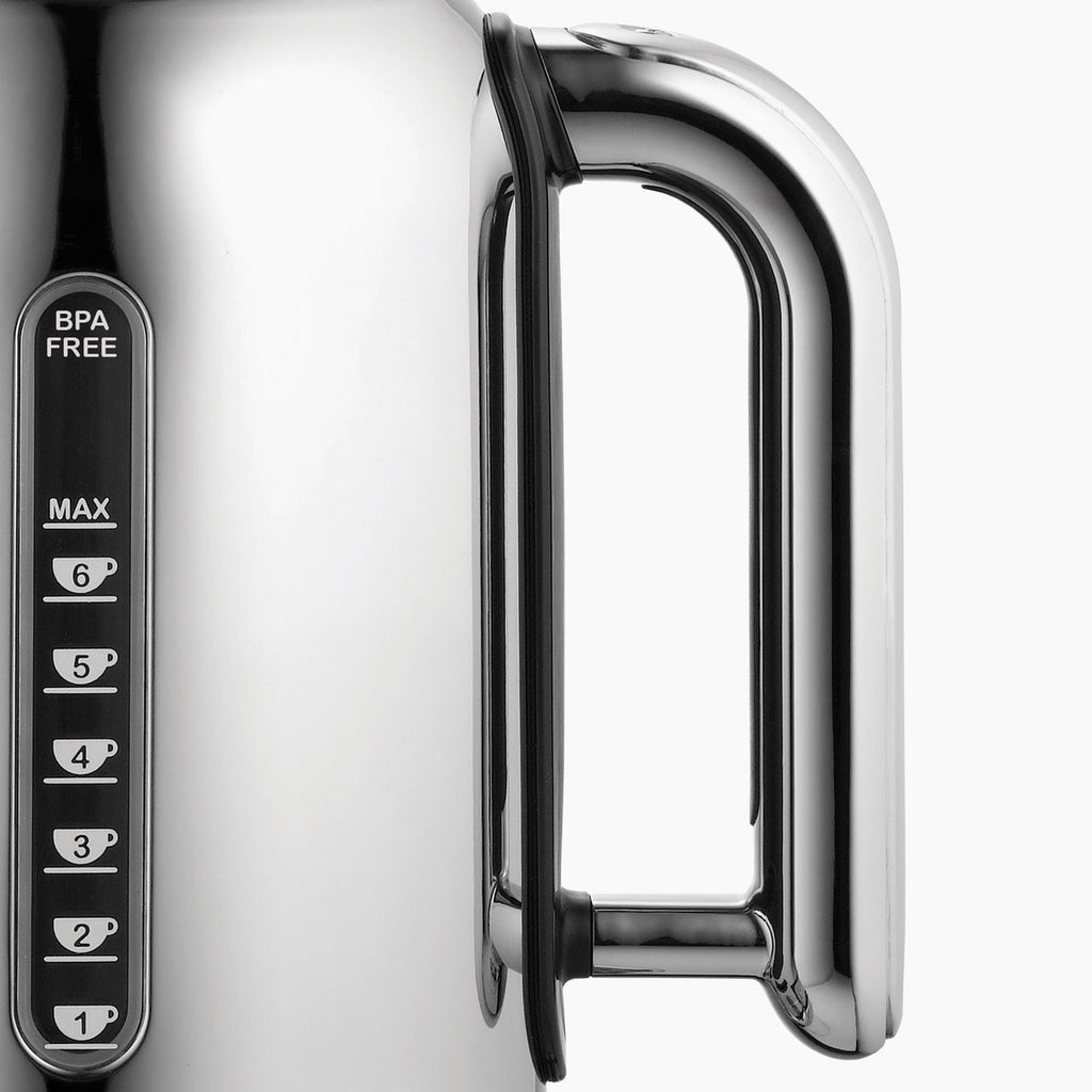 Dualit Classic Kettle Polished handle and water level detail