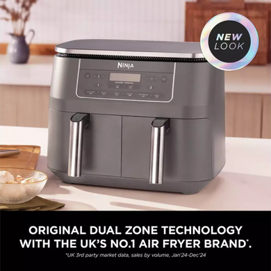 Ninja Foodi DZ300UK Dual Zone 7.6L Air Fryer - Gun Metal Grey