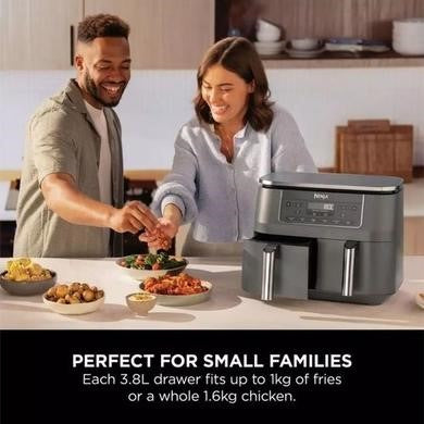 Ninja Foodi DZ300UK Dual Zone 7.6L Air Fryer - Gun Metal Grey
