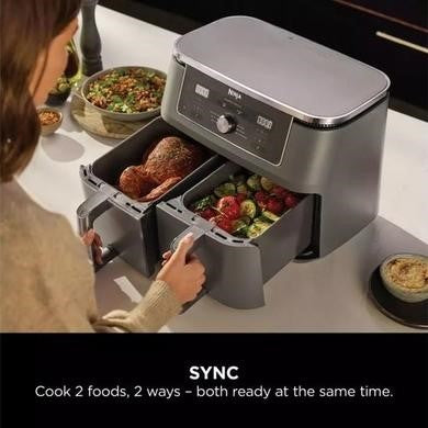 Ninja Foodi MAX Dual Zone DZ400UK 9.5L Air Fryer - Grey