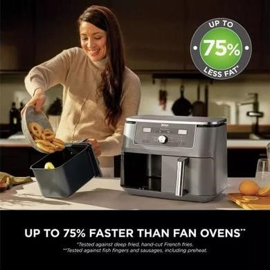 Ninja Foodi MAX Dual Zone DZ400UK 9.5L Air Fryer - Grey