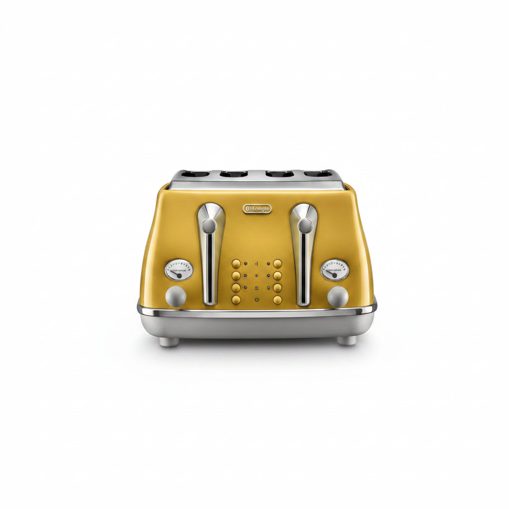 De'Longhi Icona Capitals Yellow Toaster CTOC4003.Y | 4 Slice UK