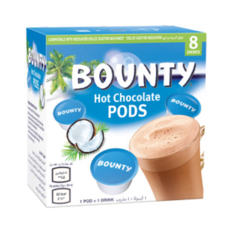 Dolce Gusto Bounty Hot Chocolate Pods 8pk | Nescafe Capsules UK