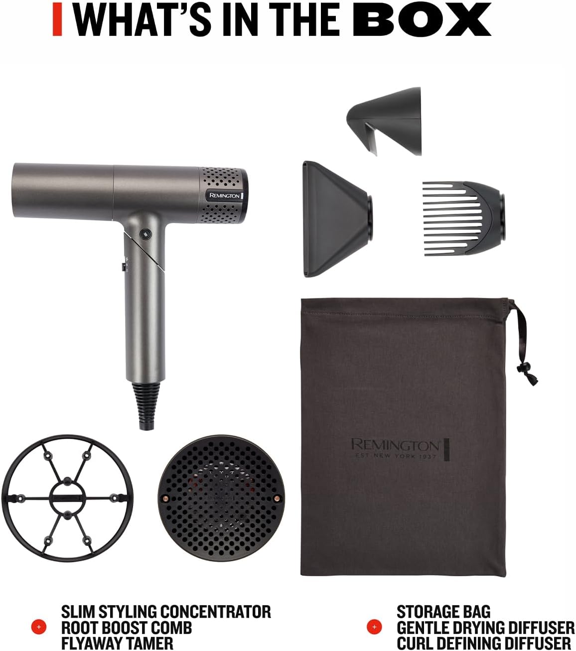 Remington ONE Dry & Style Digital Hair Dryer EC6077 concentrator attachment