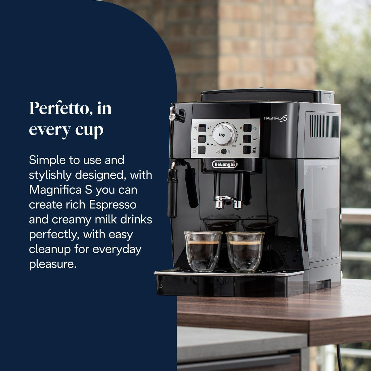 De'Longhi Magnifica S ECAM22.110.B bean to cup coffee machine - product view 4