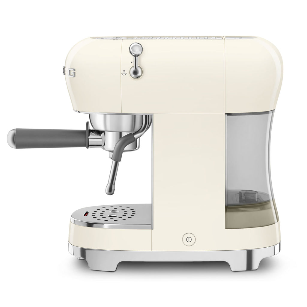 Smeg Cream Espresso Coffee Machine 50's Style ECF02CRUK