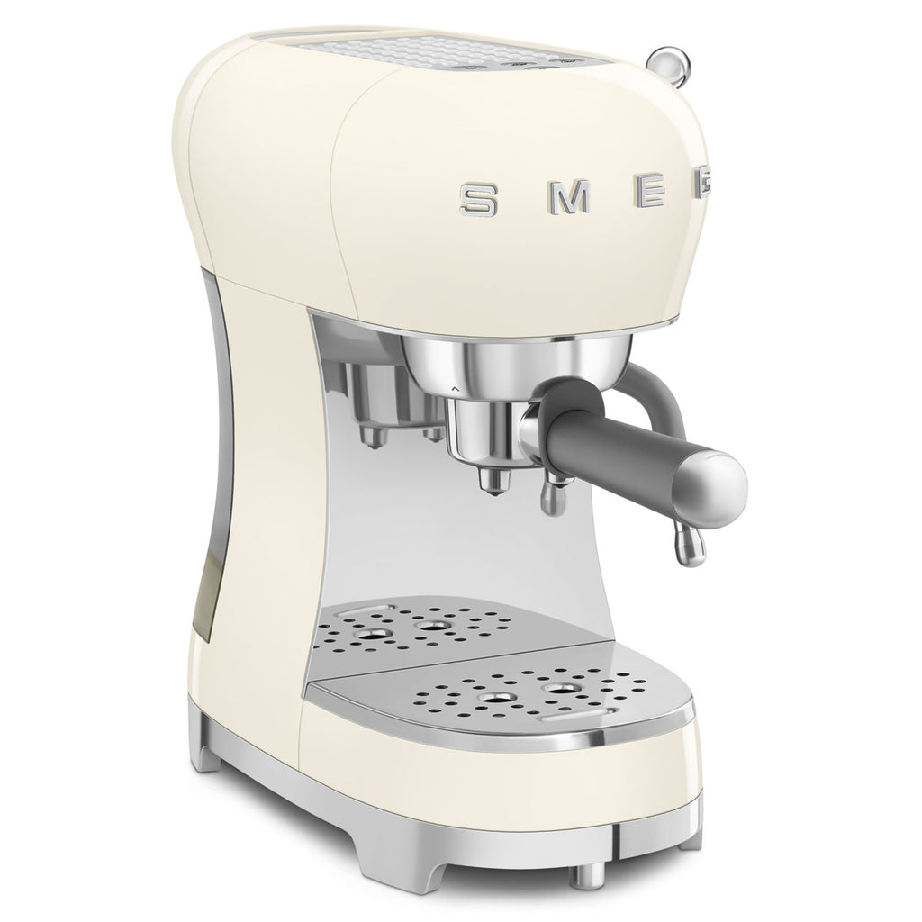 Smeg Cream Espresso Coffee Machine 50's Style ECF02CRUK
