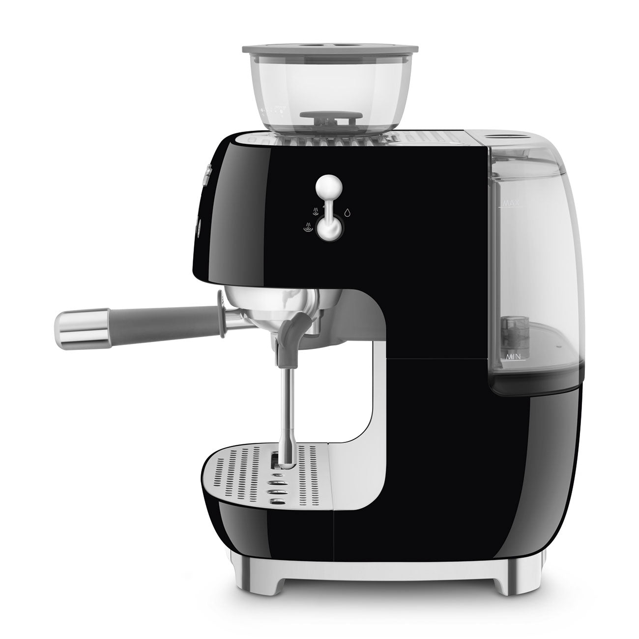 Smeg Black Espresso Coffee Machine with Grinder 50's  EGF03BLUK