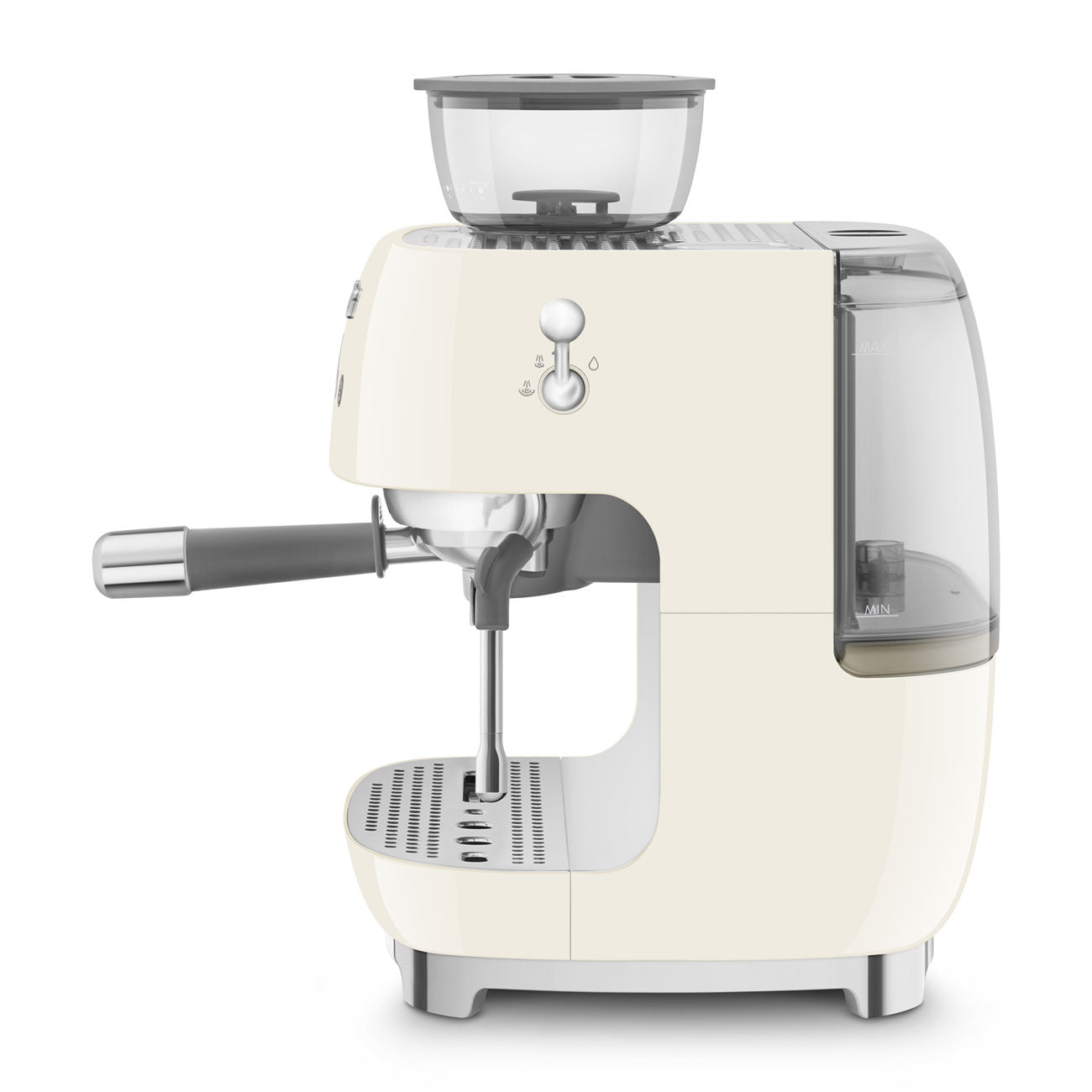 Smeg Cream Espresso Coffee Machine with Grinder 50's EGF03CRUK