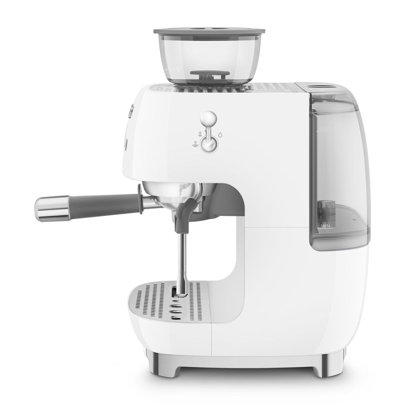 Smeg White Espresso Coffee Machine with Grinder 50's EGF03CRUK