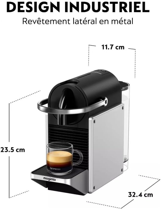 Nespresso Pixie EN127S Coffee Pod Machine Silver feature view