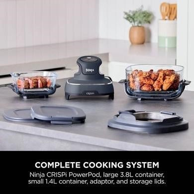 Ninja CRISPi FN101UKGY 4-in-1 Portable Glass Air Fryer - Cyberspace Blue