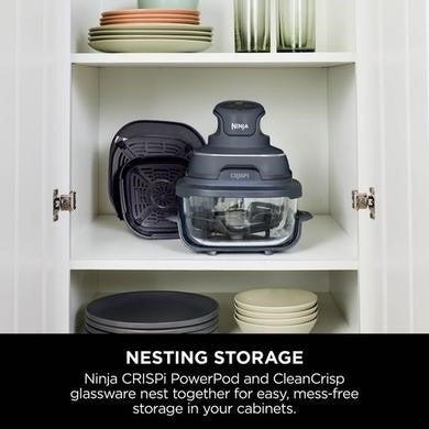 Ninja CRISPi FN101UKGY 4-in-1 Portable Glass Air Fryer - Cyberspace Blue