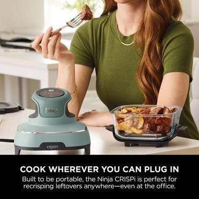 Ninja CRISPi FN101UKSG 4-in-1 Portable Glass Air Fryer - Sage