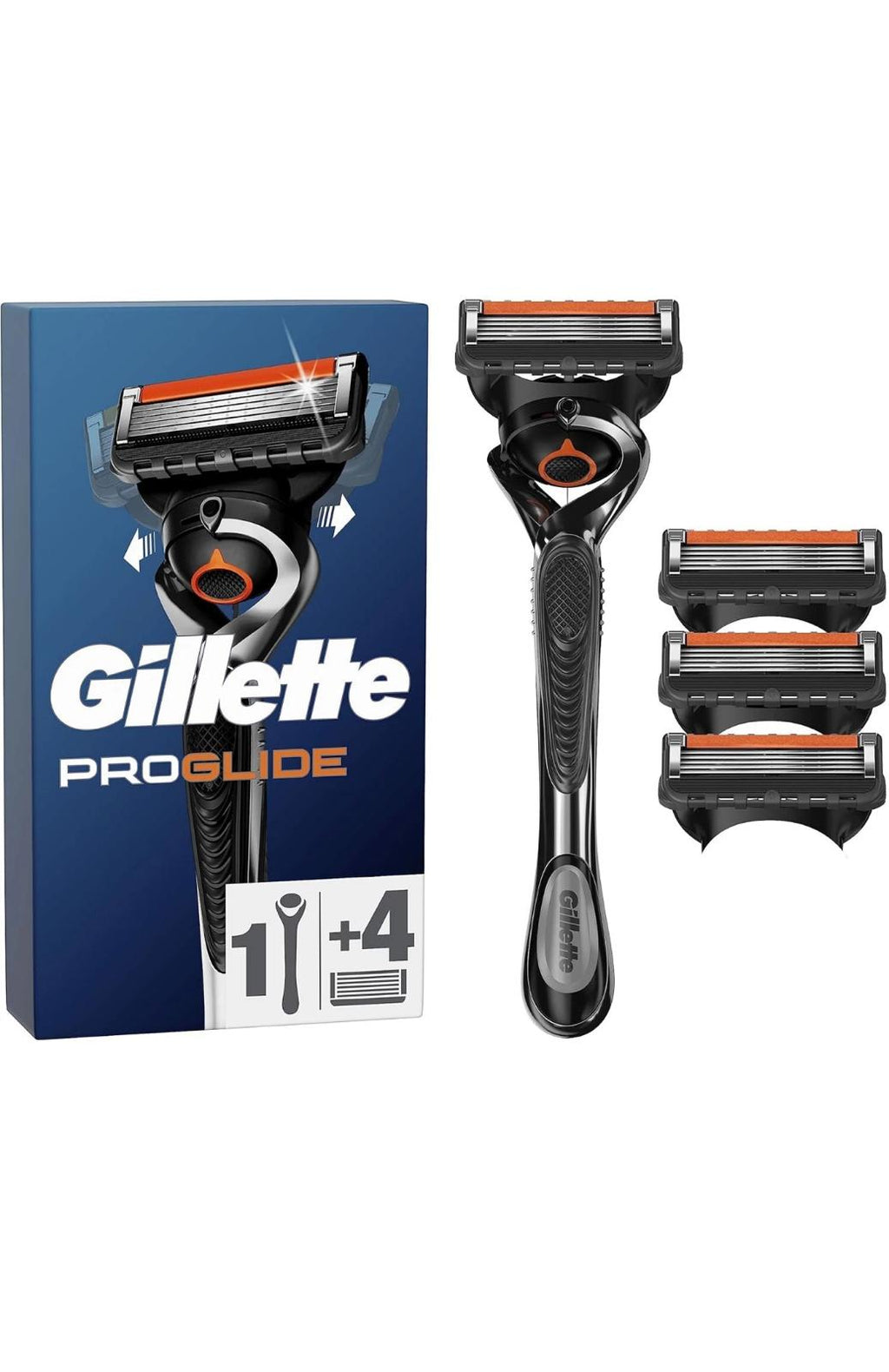 Gillette Fusion 5 ProGlide Razor Handle + 4 Blades | Men's Razor UK