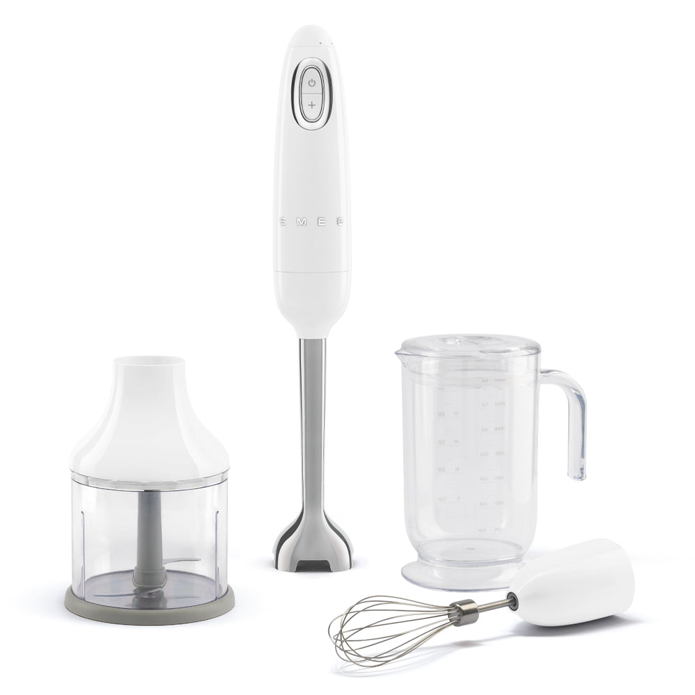 Smeg White 3-in-1 Hand Blender + Accessories 50's Style HBF03WHUK