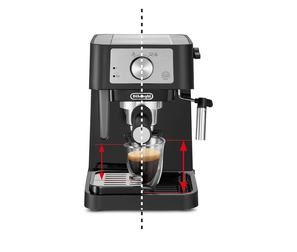 De'Longhi Stilosa Traditional Pump Espresso Coffee Machine - Black / Silver - EC260.BK