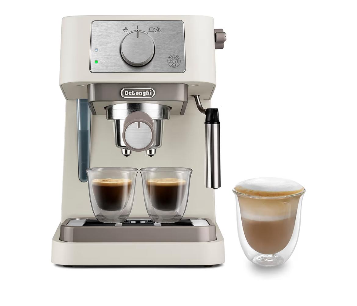 De'Longhi Stilosa Traditional Pump Espresso Coffee Machine - Cream - EC260.CR