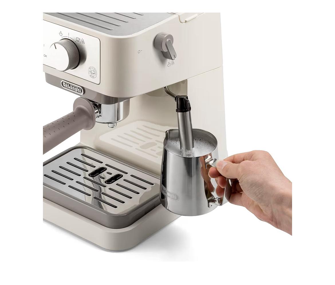 De'Longhi Stilosa Traditional Pump Espresso Coffee Machine - Cream - EC260.CR