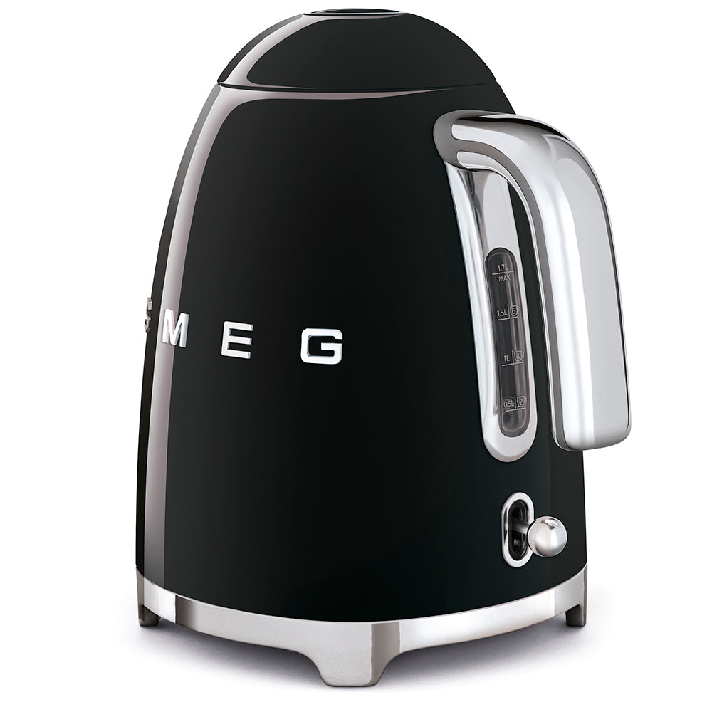 Smeg Black Electric Kettle 1.7 litre capacity 50's Style KLF03BLUK