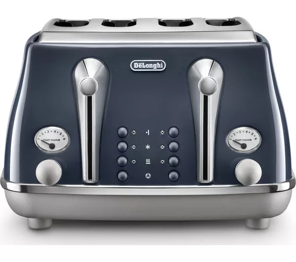 DELONGHI Icona Capitals CTOC4003.BL 4-Slice Toaster - Blue