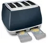 DELONGHI Icona Capitals CTOC4003.BL 4-Slice Toaster - Blue