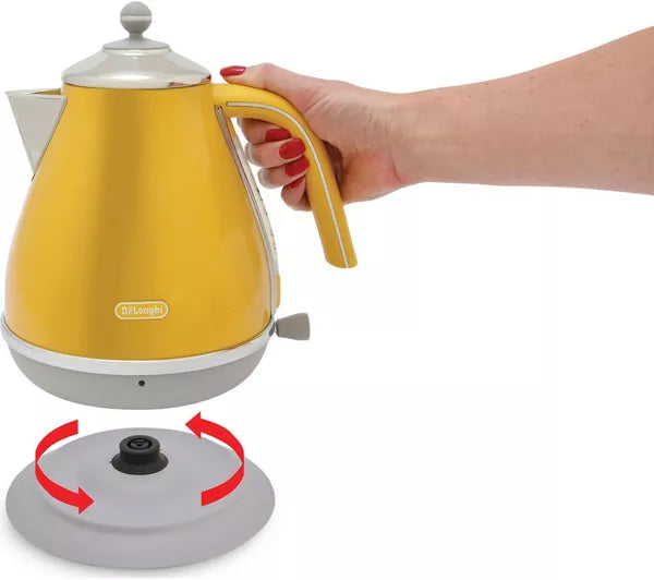 DELONGHI Icona Capitals KBOC3001.Y Jug Kettle - Yellow